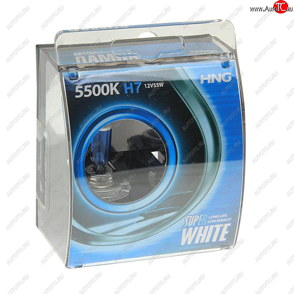299 р. Лампа 12V H7 55W PX26d 5500К бокс (2шт.) Super White HNG HNG 12755sw2  с доставкой в г. Керчь