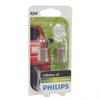 266 р. Лампа 12V R5W BA15s блистер (2шт.) Long Life Eco Vision PHILIPS PHILIPS 12821llecob2  с доставкой в г. Керчь. Увеличить фотографию 1