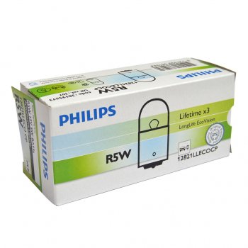 114 р. Лампа 12V R5W BA15s Long Life Eco Vision PHILIPS PHILIPS 12821llecocp  с доставкой в г. Керчь. Увеличить фотографию 1