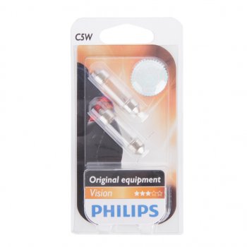 144 р. Лампа 12V C5W SV8.5-8 блистер (2шт.) PHILIPS PHILIPS 12844b2  с доставкой в г. Керчь. Увеличить фотографию 1