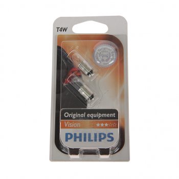 134 р. Лампа 12V T4W BA9s блистер (2шт.) PHILIPS PHILIPS 12929b2  с доставкой в г. Керчь. Увеличить фотографию 1