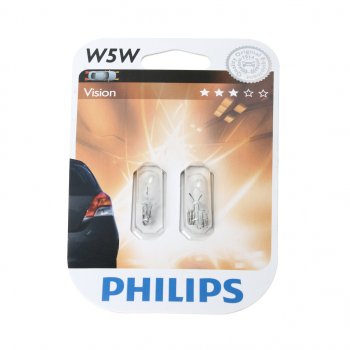136 р. Лампа 12V W5W T10W W2.1x9.5d блистер (2шт.) PHILIPS PHILIPS 12961b2  с доставкой в г. Керчь. Увеличить фотографию 1