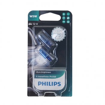 449 р. Лампа 12V W5W T10W W2.1х9.5d +150% 3300K блистер (2шт.) X-Treme Vision Pro 150 PHILIPS PHILIPS 12961xvpro2бл  с доставкой в г. Керчь. Увеличить фотографию 1