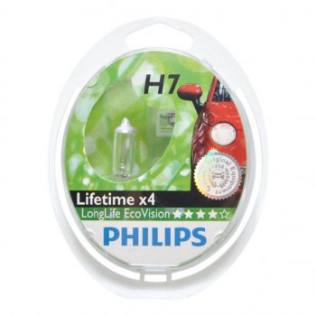 1 699 р. Лампа 12V H7 55W PX26d бокс (2шт.) Long Life Eco Vision PHILIPS PHILIPS 12972llecos2  с доставкой в г. Керчь. Увеличить фотографию 1