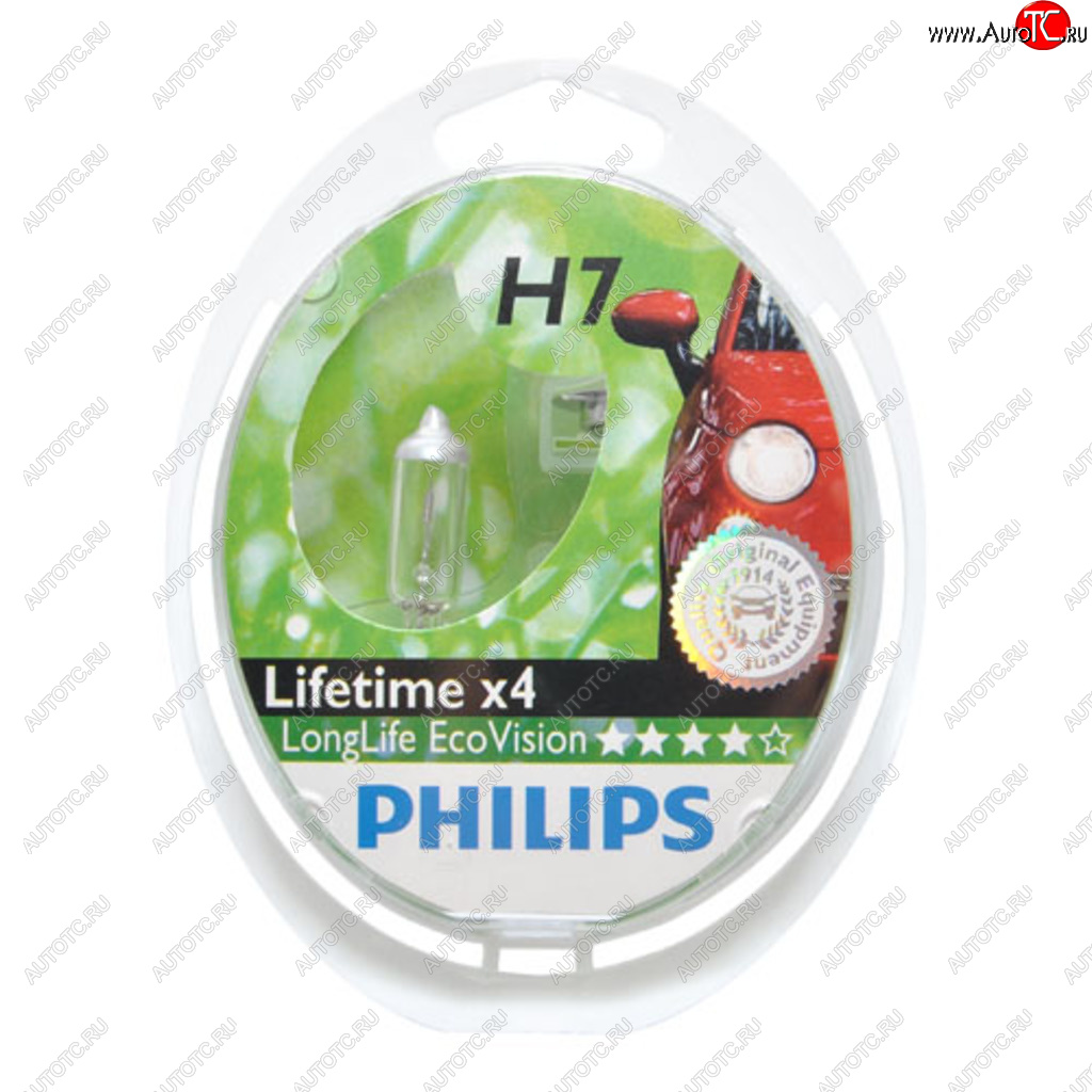 1 699 р. Лампа 12V H7 55W PX26d бокс (2шт.) Long Life Eco Vision PHILIPS PHILIPS 12972llecos2  с доставкой в г. Керчь