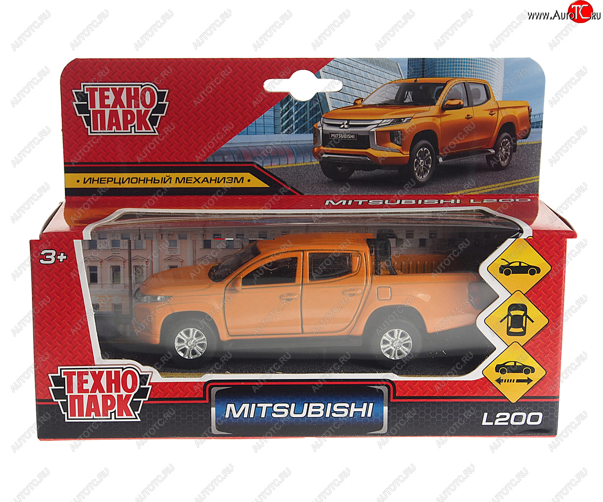 829 р. Модель автомобиля MITSUBISHI L200 металлическая ТЕХНОПАРК ТЕХНОПАРК 12 fil-gy  с доставкой в г. Керчь