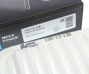 147 р. Фильтр воздушный TOYOTA Yaris (99-) MEGAPOWER MEGAPOWER 130-13-138  с доставкой в г. Керчь. Увеличить фотографию 3