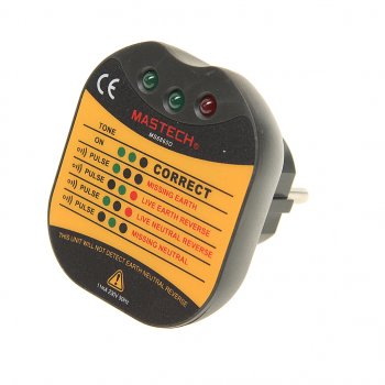 1 079 р. Тестер розеток MS6860D MASTECH MASTECH 13-1260  с доставкой в г. Керчь. Увеличить фотографию 1