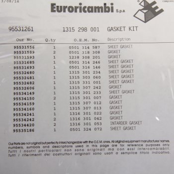 26 849 р. Прокладка КАМАЗ КПП ZF 16S151 комплект ZF 1315298001  с доставкой в г. Керчь. Увеличить фотографию 2