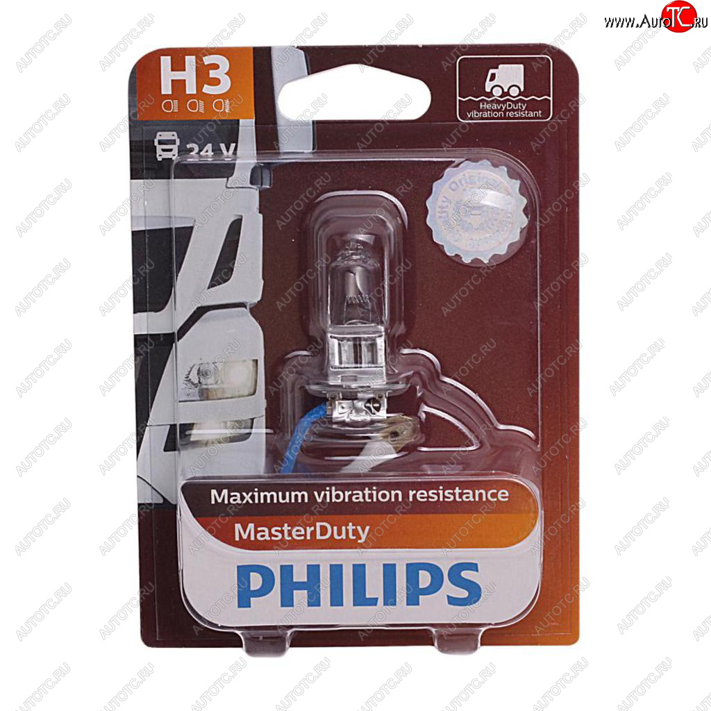 459 р. Лампа 24V H3 70W PK22s блистер (1шт.) Master Duty PHILIPS PHILIPS 13336mdb1  с доставкой в г. Керчь