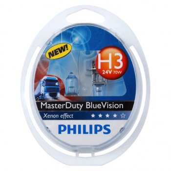 1 859 р. Лампа 24V H3 70W PK22s бокс (2шт.) Master Duty Blue Vision PHILIPS PHILIPS 13336mdbvs2  с доставкой в г. Керчь. Увеличить фотографию 1