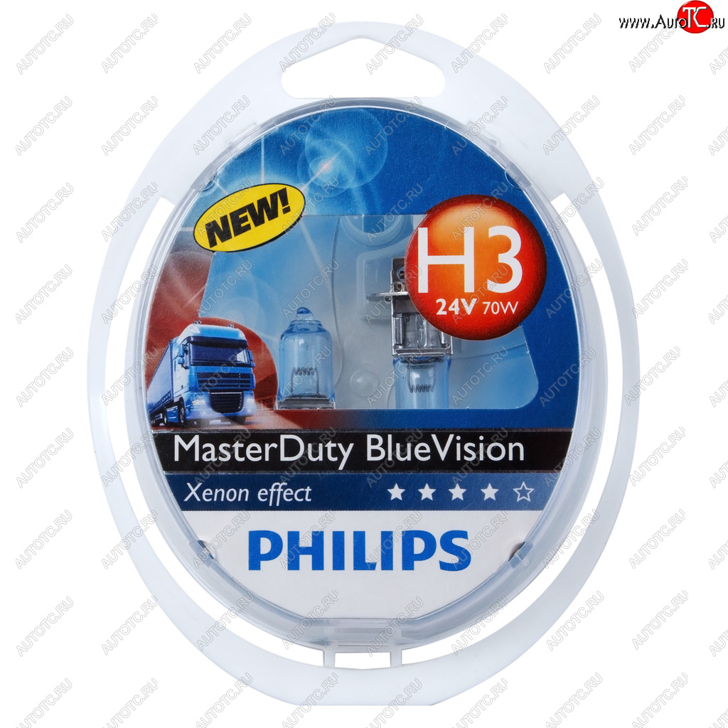 1 859 р. Лампа 24V H3 70W PK22s бокс (2шт.) Master Duty Blue Vision PHILIPS PHILIPS 13336mdbvs2  с доставкой в г. Керчь