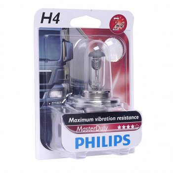 499 р. Лампа 24V H4 7570W P43t-38 блистер (1шт.) Master Duty PHILIPS PHILIPS 13342mdb1  с доставкой в г. Керчь. Увеличить фотографию 1