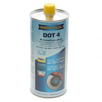 3 199 р. Жидкость тормозная DOT-4 1л RAVENOL RAVENOL 1350601-001  с доставкой в г. Керчь. Увеличить фотографию 1