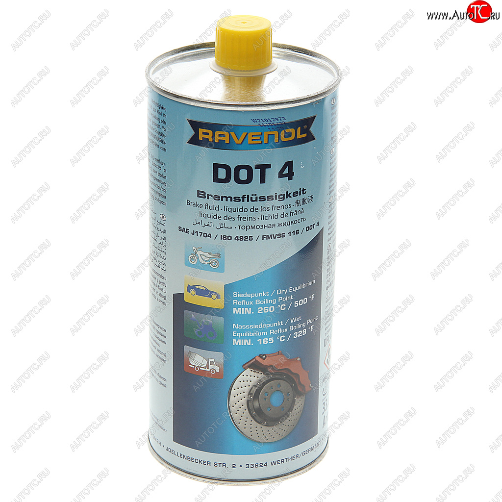 3 199 р. Жидкость тормозная DOT-4 1л RAVENOL RAVENOL 1350601-001  с доставкой в г. Керчь