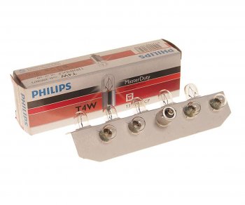 63 р. Лампа 24V T4W BA9s Master Duty PHILIPS PHILIPS 13929mdcp  с доставкой в г. Керчь. Увеличить фотографию 1