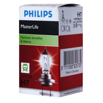 1 199 р. Лампа 24V H7 70W PX26d Master Life PHILIPS PHILIPS 13972mlc1  с доставкой в г. Керчь. Увеличить фотографию 1