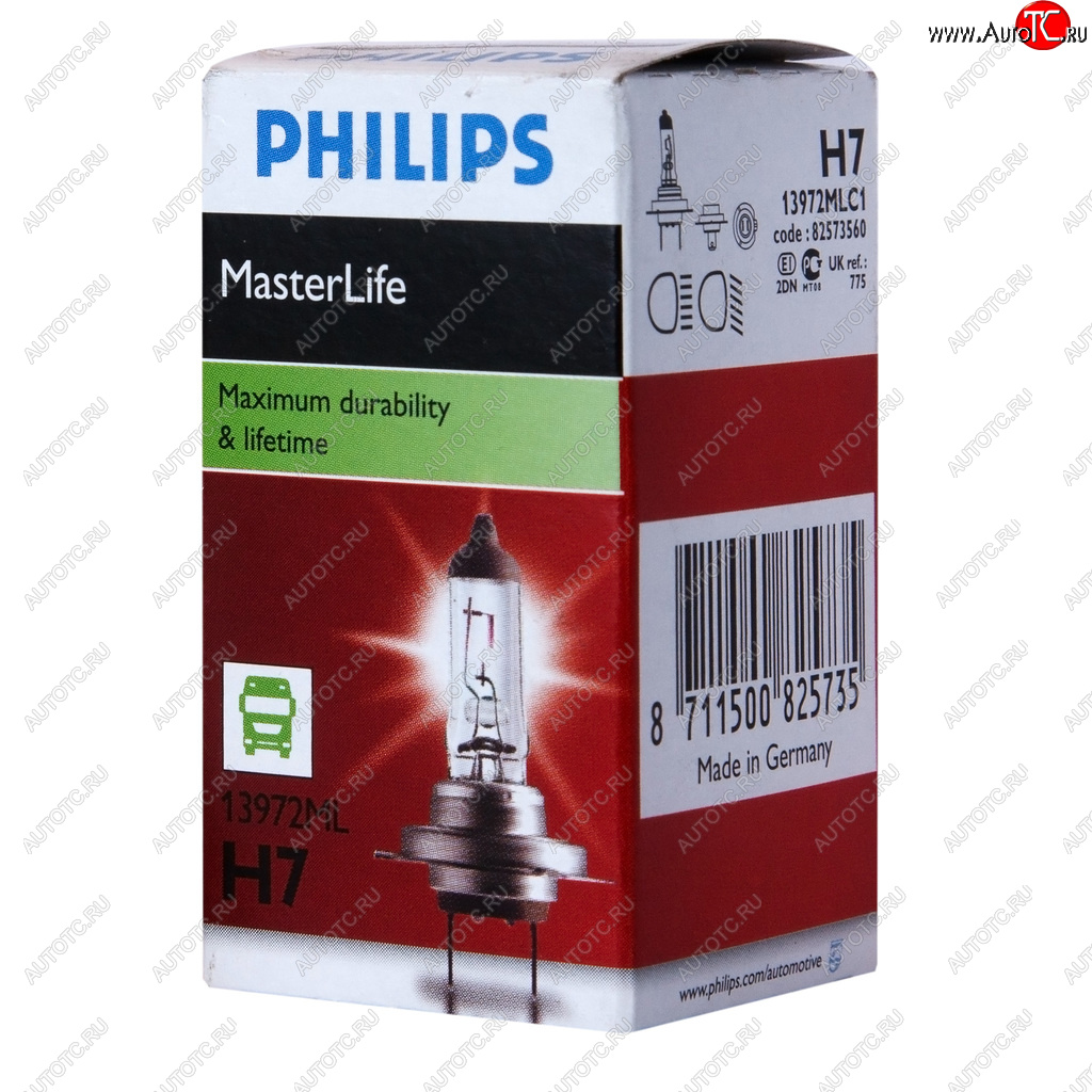 1 199 р. Лампа 24V H7 70W PX26d Master Life PHILIPS PHILIPS 13972mlc1  с доставкой в г. Керчь