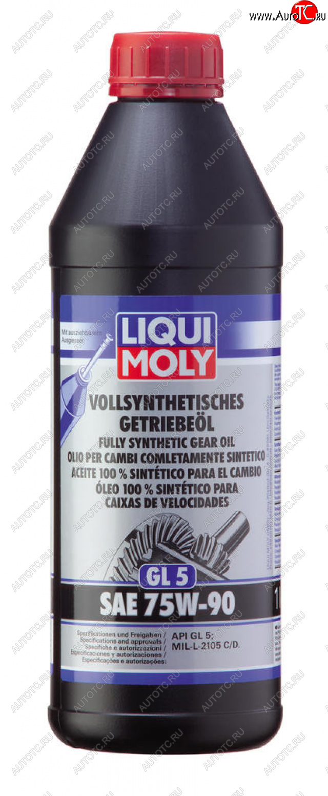 3 199 р. Масло трансмиссионное VOLLSYNTHETISCHES GETRIEBEOIL GL-5 75W90 синт.1л LIQUI MOLY LIQUI MOLY 1414  с доставкой в г. Керчь