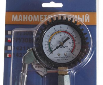 1 099 р. Манометр шинный грузовой автомобиль 12атм. ДРУГ ТОП АВТО ТОП АВТО 14221  с доставкой в г. Керчь. Увеличить фотографию 2