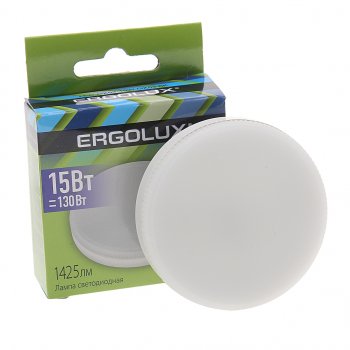 163 р. Лампа светодиодная GX53 15W(130W) 220V дневной свет ERGOLUX ERGOLUX 14240  с доставкой в г. Керчь. Увеличить фотографию 1