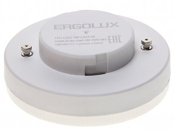 99 р. Лампа светодиодная GX53 9W(80W) 220V дневной свет ERGOLUX ERGOLUX 14309  с доставкой в г. Керчь. Увеличить фотографию 2