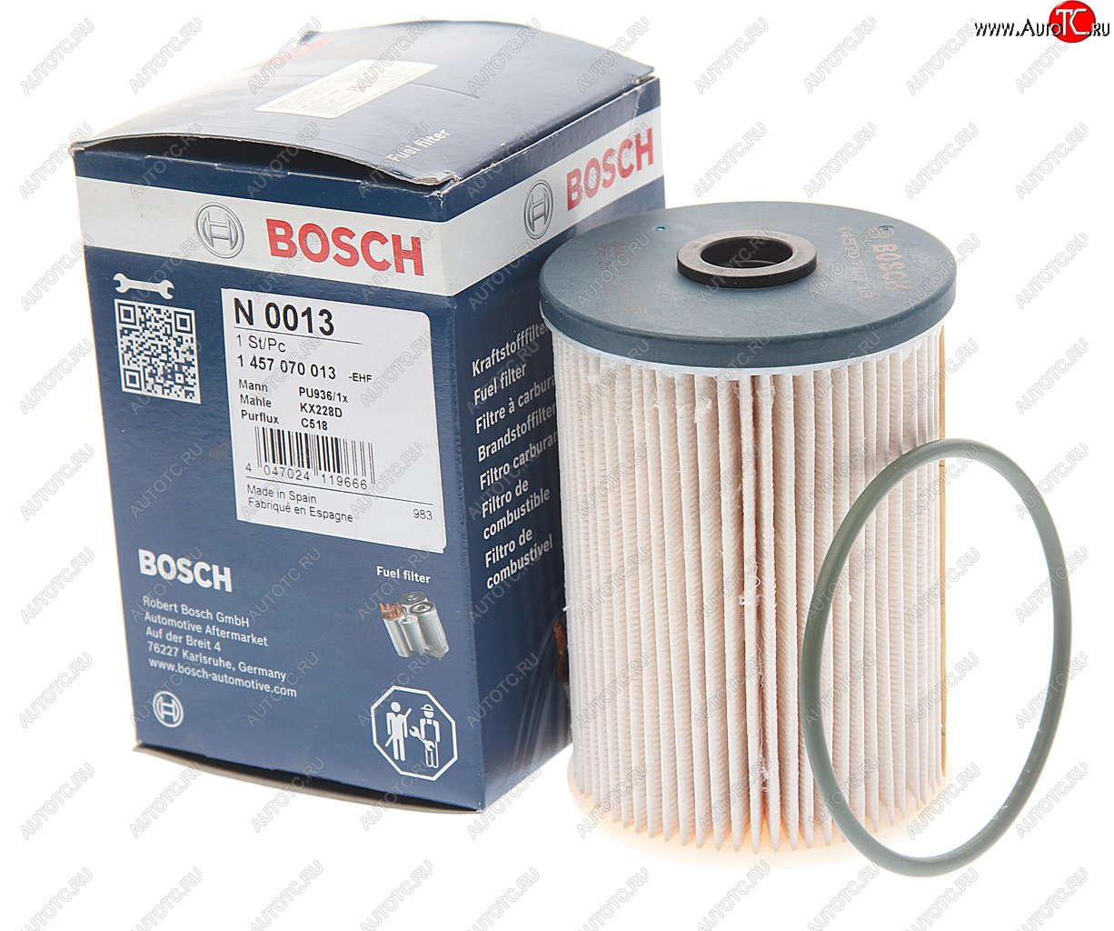 1 329 р. Фильтр топливный PEUGEOT 206 (02-08),307 (02-10 ) (2.0) CITROEN Berlingo BOSCH BOSCH 1457030013 BOSCH 1457030013  с доставкой в г. Керчь