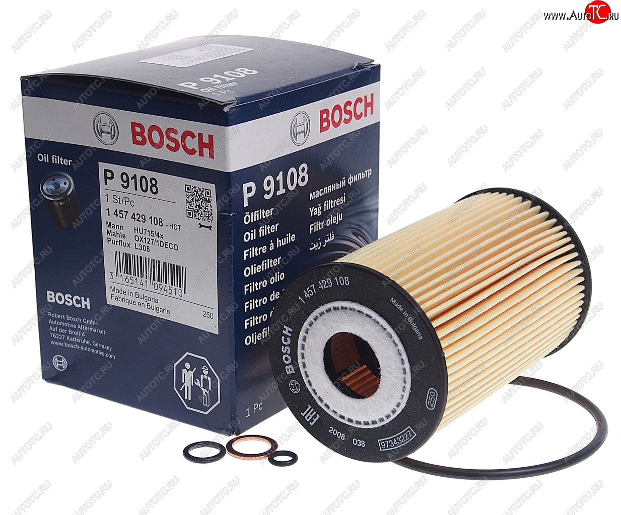 539 р. Фильтр масляный BMW 3 (E36,E46) (M40M42-M44),5 (E34),Z3 (E36) (M43) BOSCH BOSCH 1457429108  с доставкой в г. Керчь