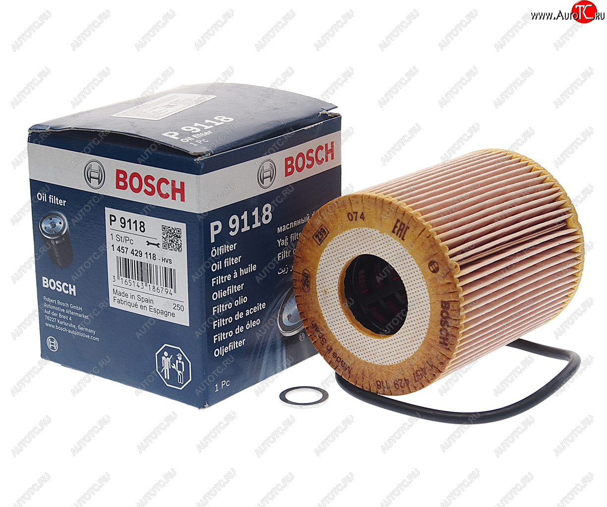 879 р. Фильтр масляный BMW 3 (E46),5 (E39),7 (E38),X5 (E53) LAND ROVER Range Rover 3 (02-) (DTDI) BOSCH BOSCH 1457429118  с доставкой в г. Керчь