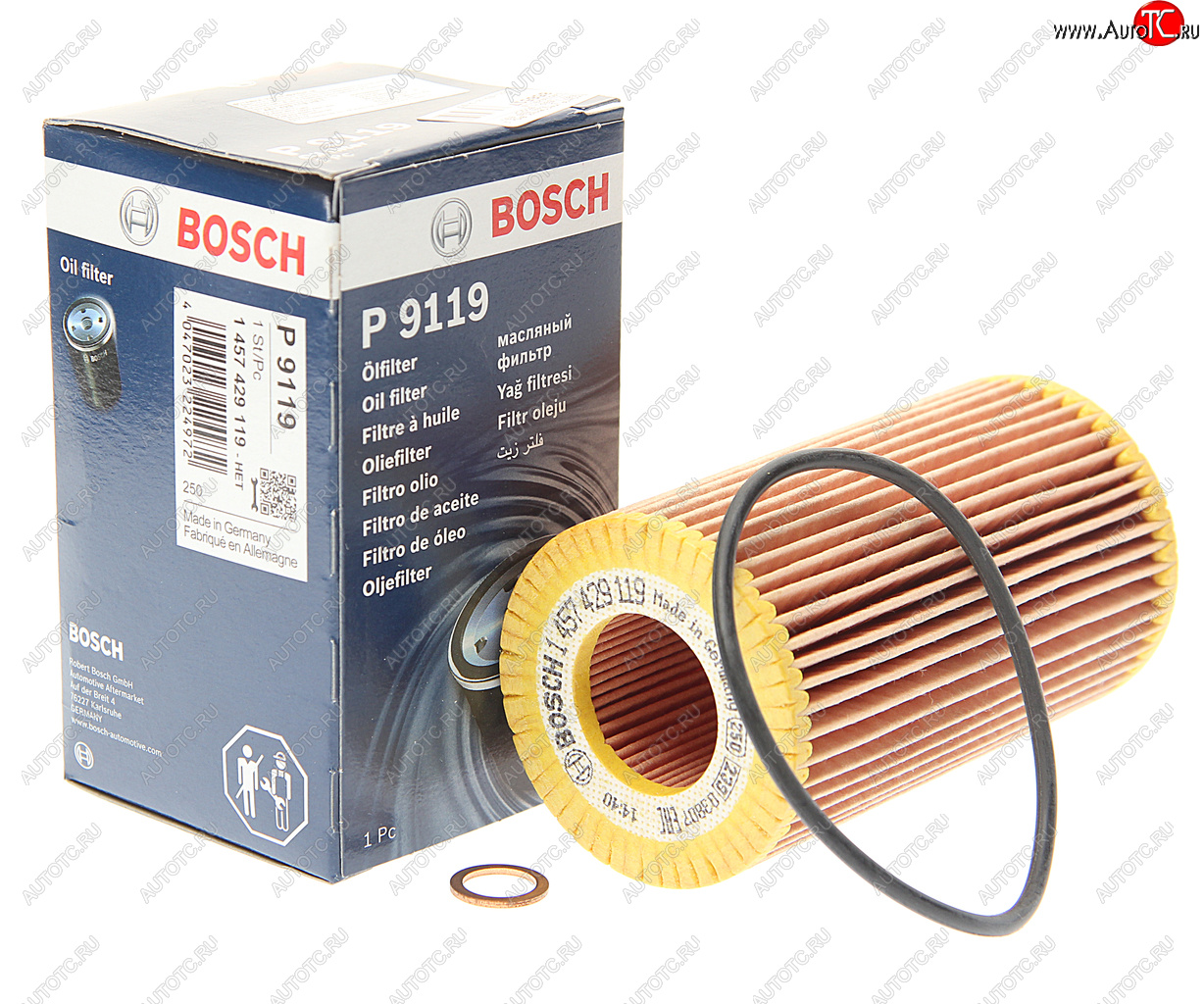 639 р. Фильтр масляный BMW 1 (E87),3 (E46,E90,E91),7 (E65) BOSCH BOSCH 1457429119 BOSCH 1457429119  с доставкой в г. Керчь