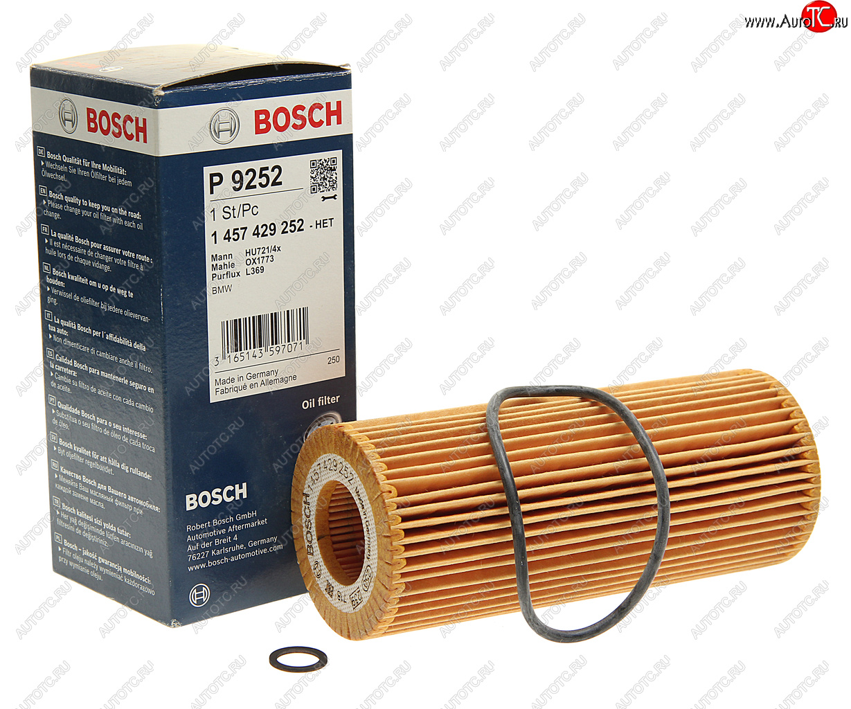 939 р. Фильтр масляный BMW 3 (E46,E90),5 (E60),X5 (E53) BOSCH BOSCH 1457429252 BOSCH 1457429252  с доставкой в г. Керчь