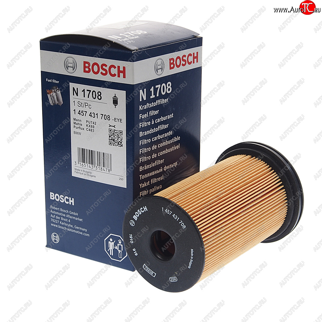 799 р. Фильтр топливный BMW 3 (E36,E46) (98-05) BOSCH BOSCH 1457431708  с доставкой в г. Керчь