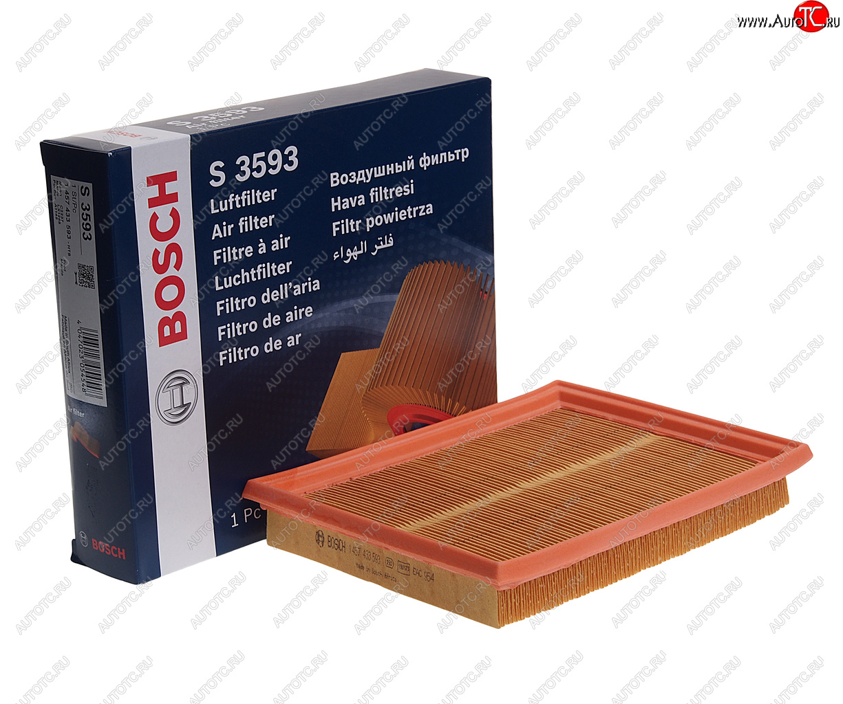 799 р. Фильтр воздушный FORD Fiesta 5 (01-),Fusion (02-) MAZDA 2 (03-) BOSCH BOSCH 1457433593  с доставкой в г. Керчь