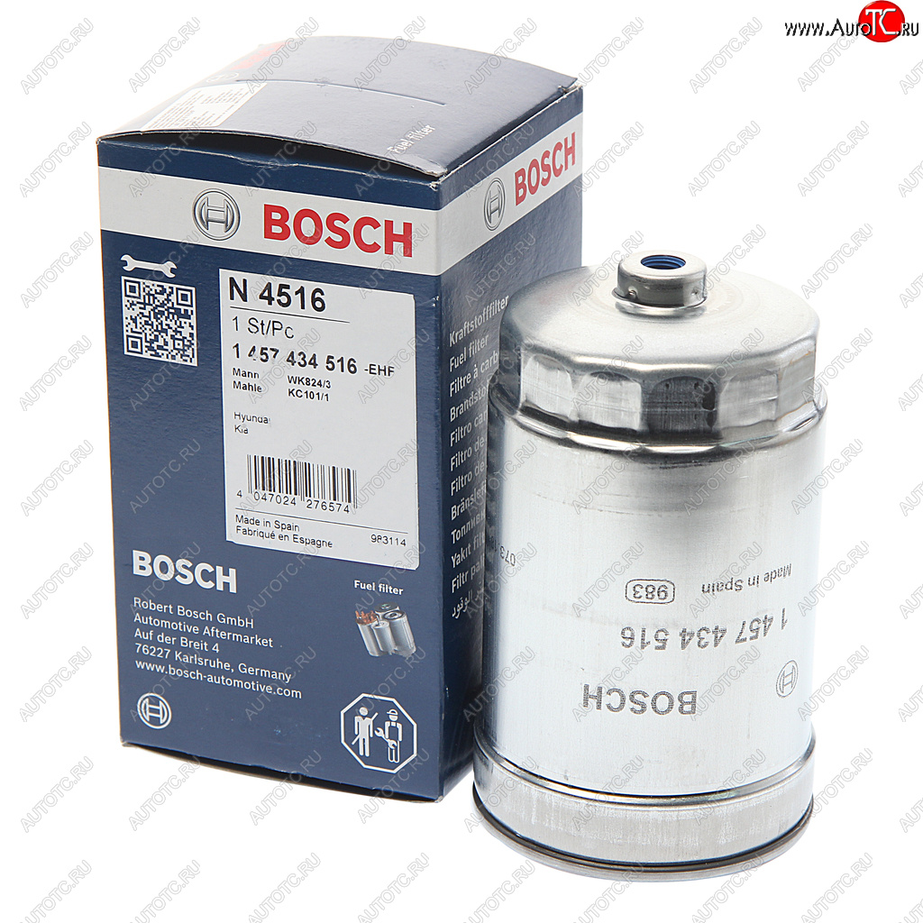2 149 р. Фильтр топливный HYUNDAI Sonata NF,Santa Fe (06-),Getz KIA Rio (05-),Magentis BOSCH BOSCH 1457434516 BOSCH 1457434516  с доставкой в г. Керчь