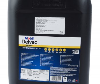 10 899 р. Масло дизельное DELVAC Modern 15W40 Super Defense V4 псинт.20л MOBIL MOBIL 157336  с доставкой в г. Керчь. Увеличить фотографию 3
