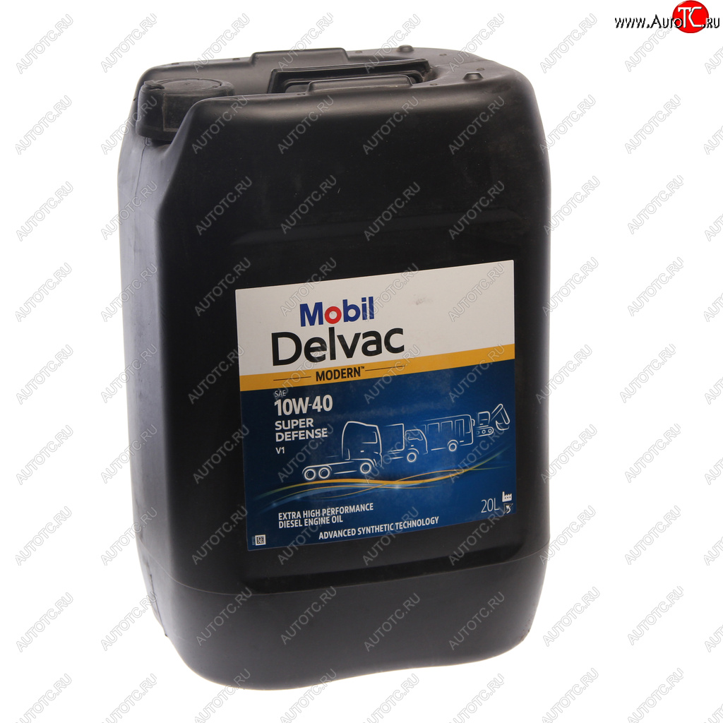 14 949 р. Масло дизельное DELVAC Modern 10W40 Super Defense V1 синт.20л MOBIL MOBIL 157342  с доставкой в г. Керчь