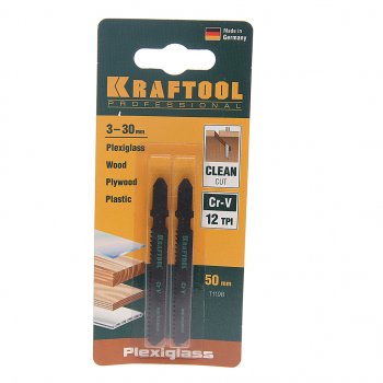 204 р. Пилка для лобзика набор 2шт. дерево 55мм KRAFTOOL KRAFTOOL 159535-2  с доставкой в г. Керчь. Увеличить фотографию 1