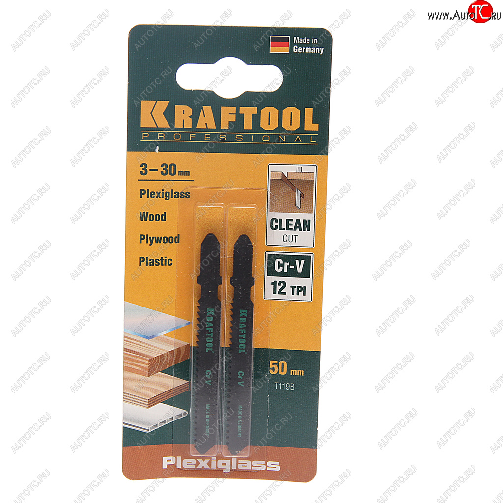 204 р. Пилка для лобзика набор 2шт. дерево 55мм KRAFTOOL KRAFTOOL 159535-2  с доставкой в г. Керчь