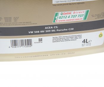 6 699 р. Масло моторное EDGE Professional LL IV FE 0W20 синт.4л CASTROL CASTROL 15e94f  с доставкой в г. Керчь. Увеличить фотографию 2