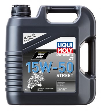5 249 р. Масло моторное для 4-х тактных двигателей MOTORBIKE 4T STREET 15W50 синт.4л LIQUI MOLY LIQUI MOLY 1689  с доставкой в г. Керчь. Увеличить фотографию 1