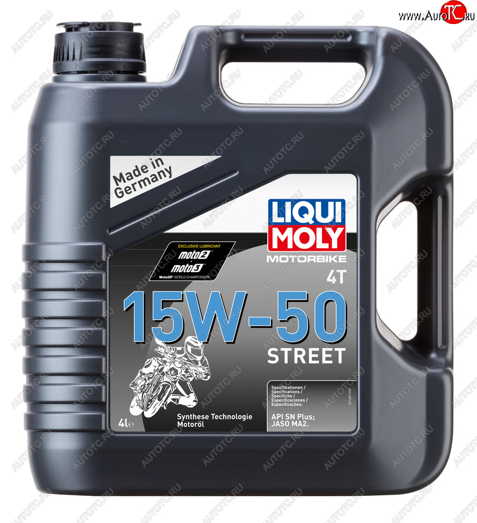5 249 р. Масло моторное для 4-х тактных двигателей MOTORBIKE 4T STREET 15W50 синт.4л LIQUI MOLY LIQUI MOLY 1689  с доставкой в г. Керчь