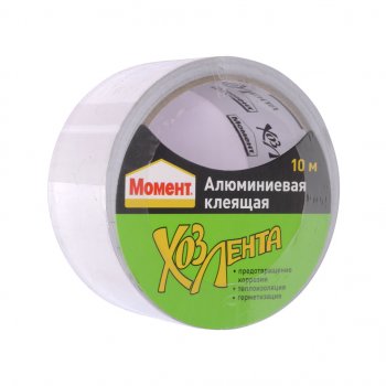 319 р. Скотч алюминиевый 10м Хозяйственная Лента МОМЕНТ HENKEL 1690067  с доставкой в г. Керчь. Увеличить фотографию 1