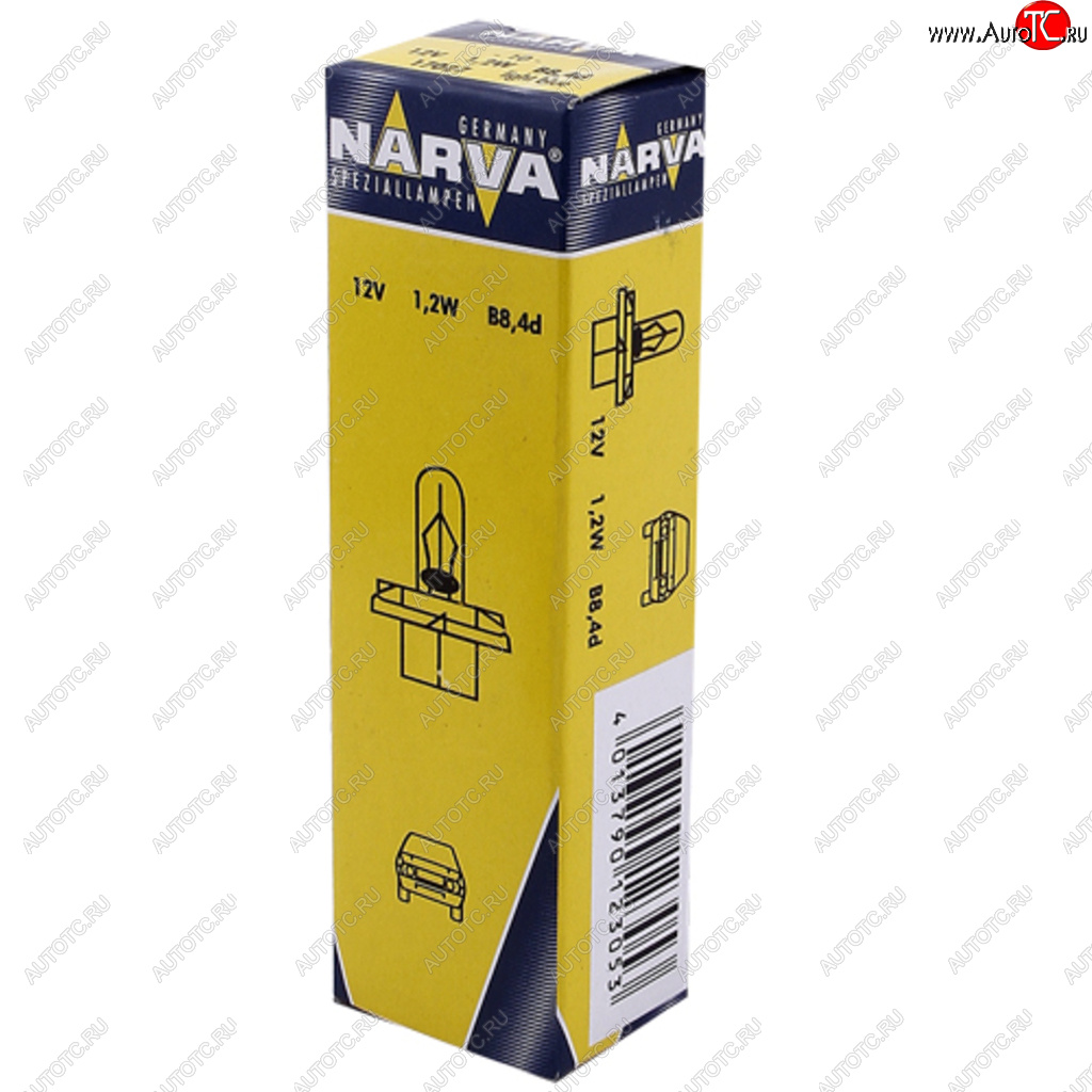 69 р. Лампа 12V 1.2W B8.4d голубой патрон Plastic Base NARVA NARVA 170273000  с доставкой в г. Керчь