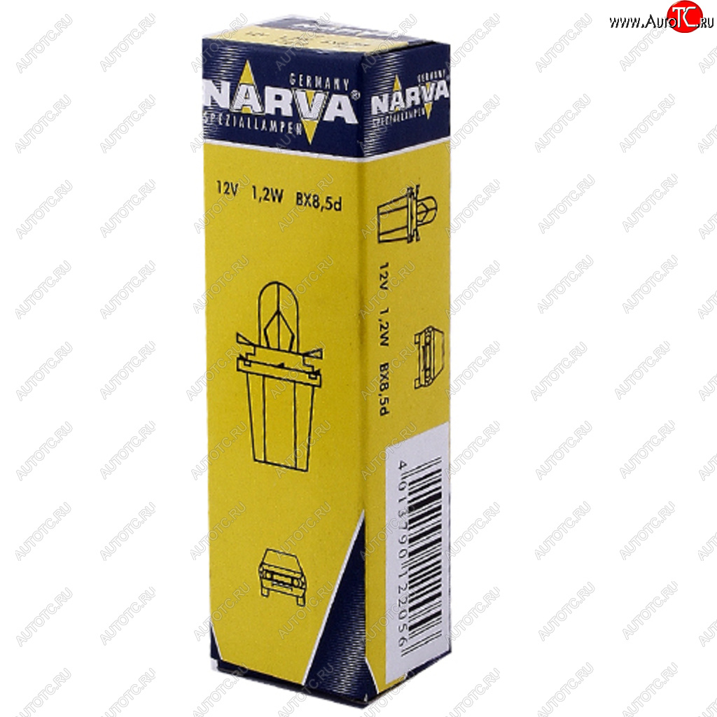 65 р. Лампа 12V 1.2W BAX8.5d1.5 синий патрон Plastic Base NARVA NARVA 170293000  с доставкой в г. Керчь