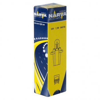 101 р. Лампа 24V 1.2W BAX8.3d1.35 серый патрон Plastic Base NARVA NARVA 170383000  с доставкой в г. Керчь. Увеличить фотографию 1