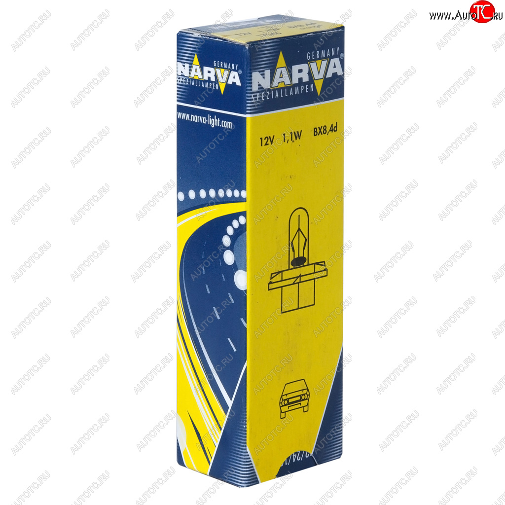 66 р. Лампа 12V 1.1W BX8.4d оранжевый патрон Plastic Base NARVA NARVA 170463000  с доставкой в г. Керчь