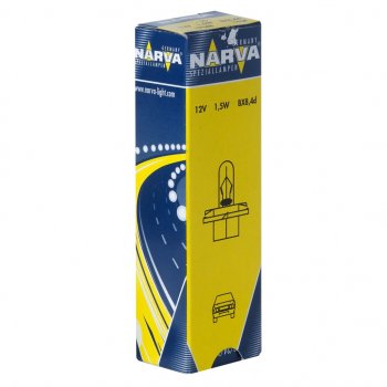 69 р. Лампа 12V 1.5W BX8.4d бежевый патрон Plastic Base NARVA NARVA 170483000  с доставкой в г. Керчь. Увеличить фотографию 1