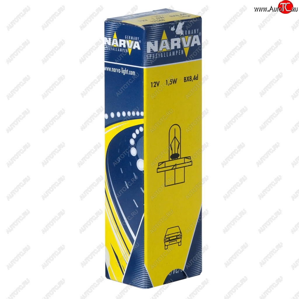 69 р. Лампа 12V 1.5W BX8.4d бежевый патрон Plastic Base NARVA NARVA 170483000  с доставкой в г. Керчь