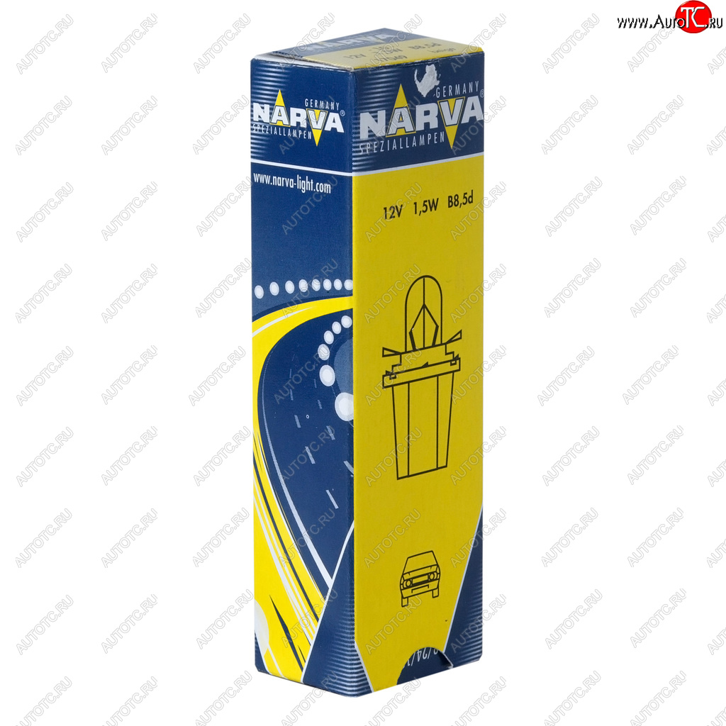 77 р. Лампа 12V 1.5W B8.5d бежевый патрон Plastic Base NARVA NARVA 170493000  с доставкой в г. Керчь