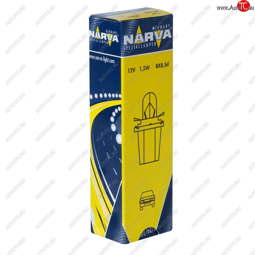 77 р. Лампа 12V 1.5W BX8.5d желтый патрон Plastic Base NARVA NARVA 170503000  с доставкой в г. Керчь